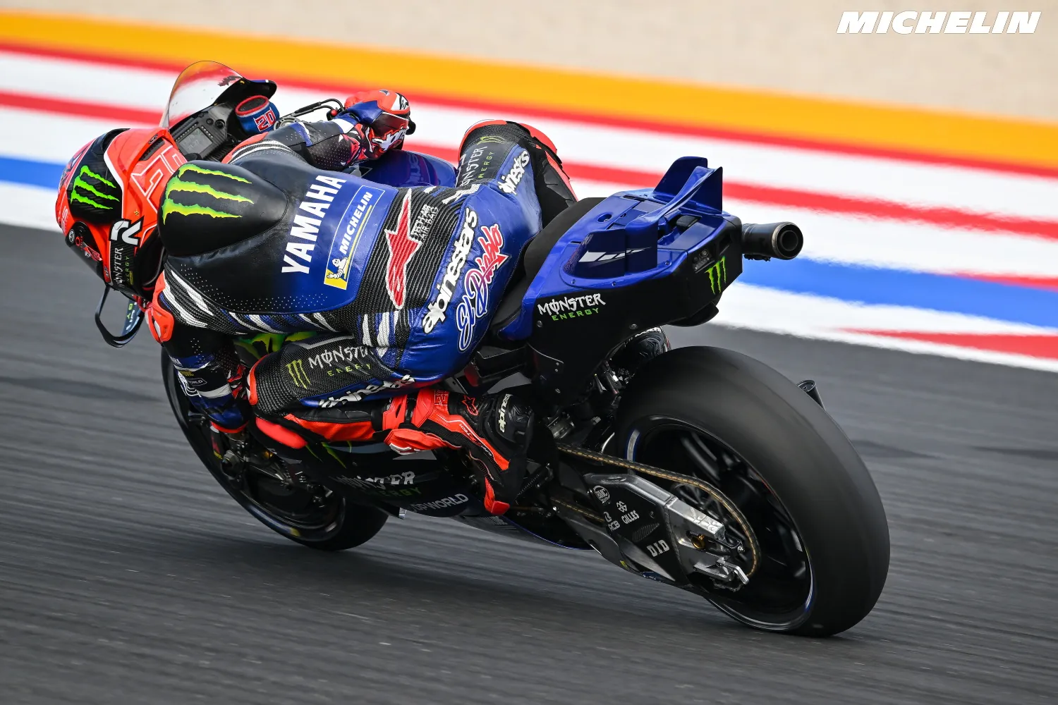Fabio Quartararo sur la Yamaha numéro 20 à Misano