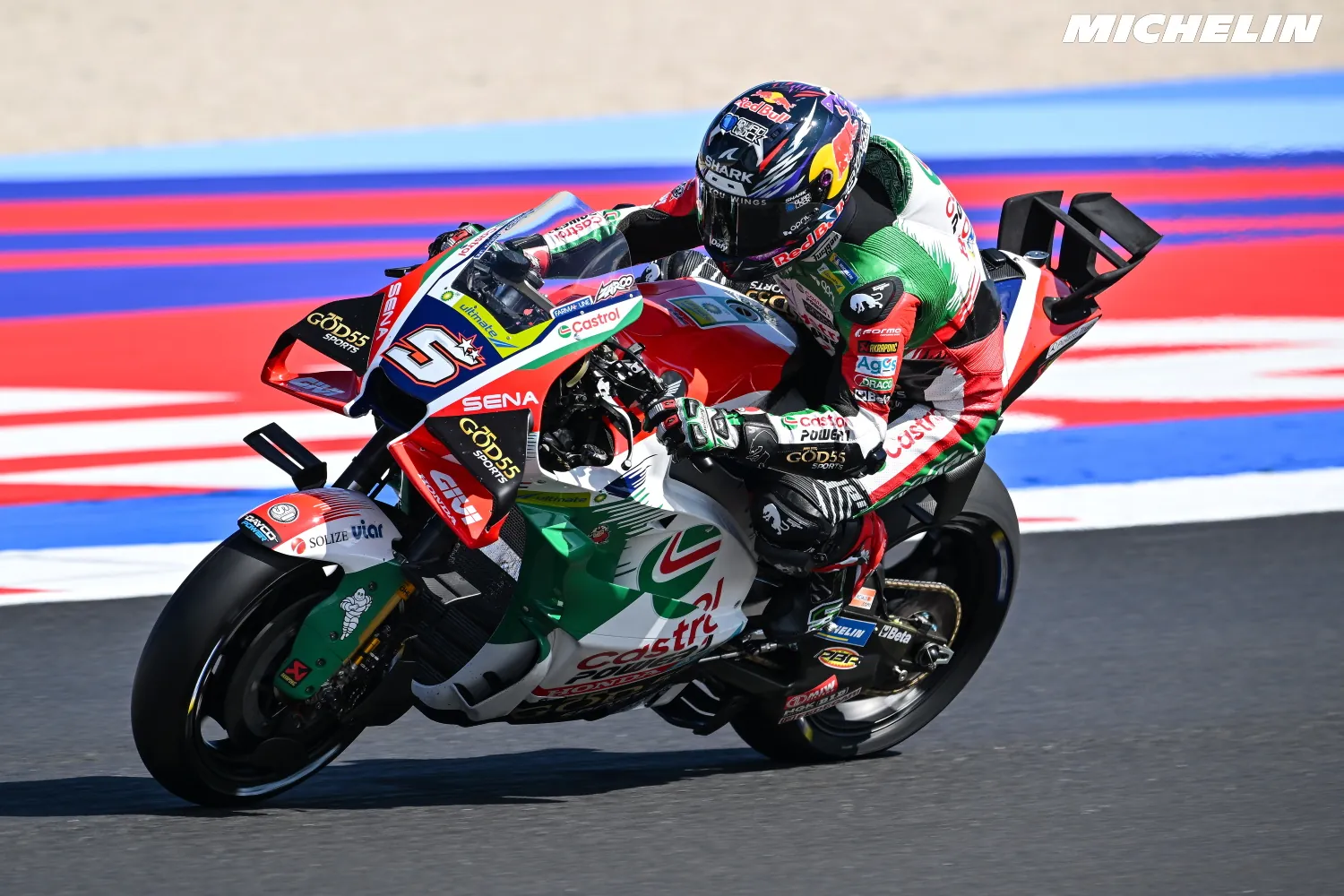 Johann Zarco sur la Honda LCR numéro 5 à Misano